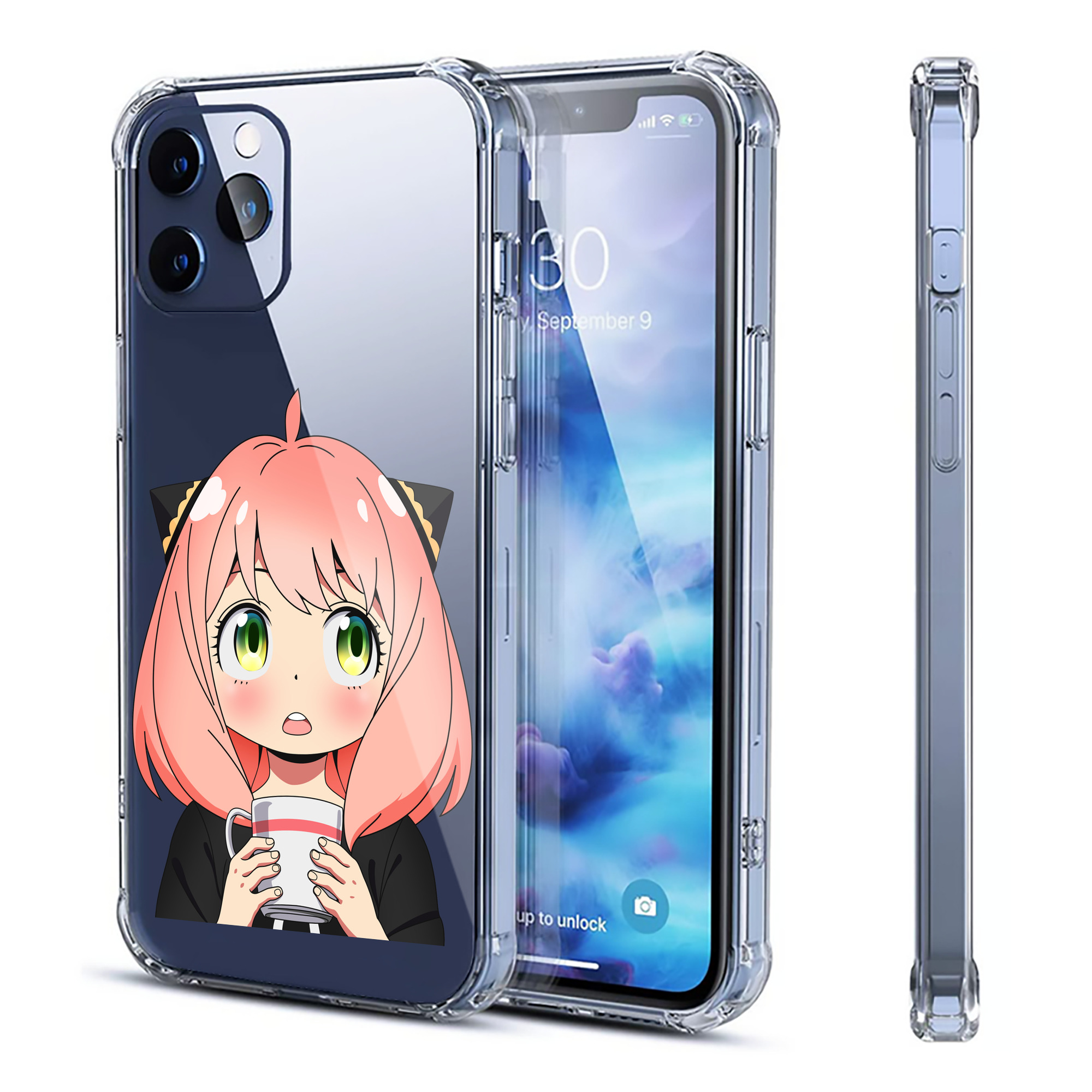 （画像用） SPY×FAMILY间谍家家酒 【iPhone 12シリーズ対応】透明スマホケース（クリアソフトケース）